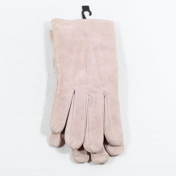Isotoner Ladies Waterproof Suede Gloves - Extra Large Light Pink - Picture 2 of 4